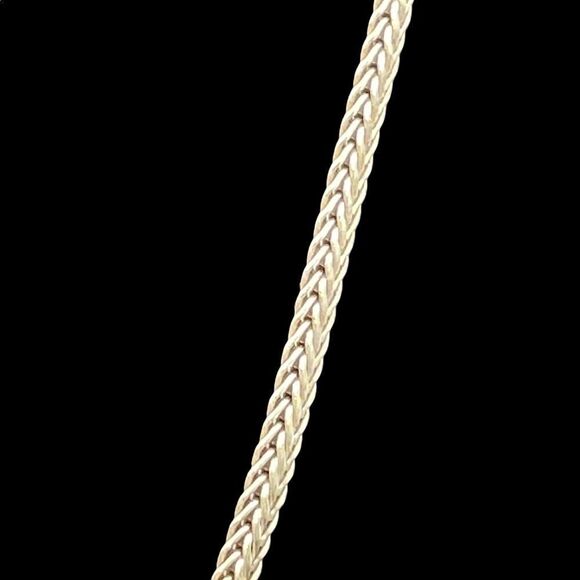 16” sterling silver 925 India wheat chain with spring lock clasp 2mm - Picture 2 of 13